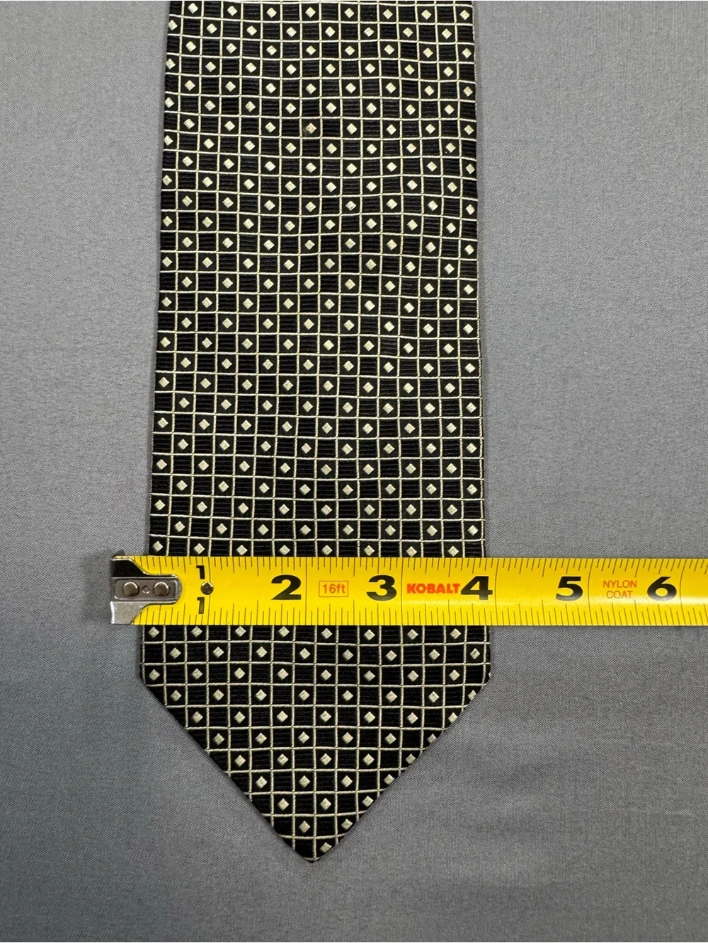 Giorgio Redaelli 100% Silk Black Geometric Tie